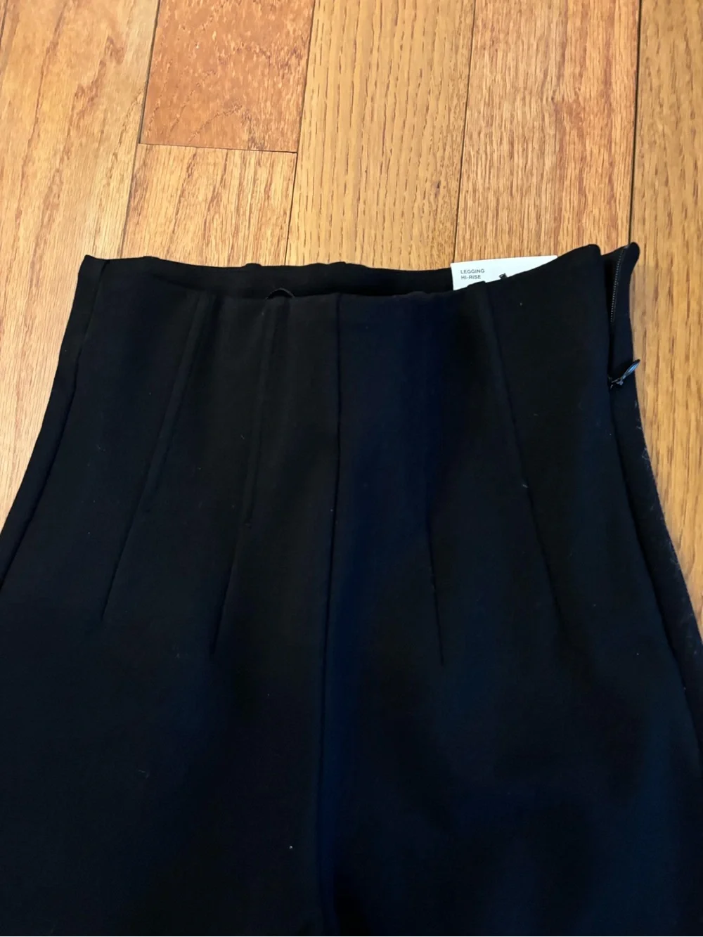 Zara Black Ponte High-Waist Tapered Leggings - Picture 3 of 6